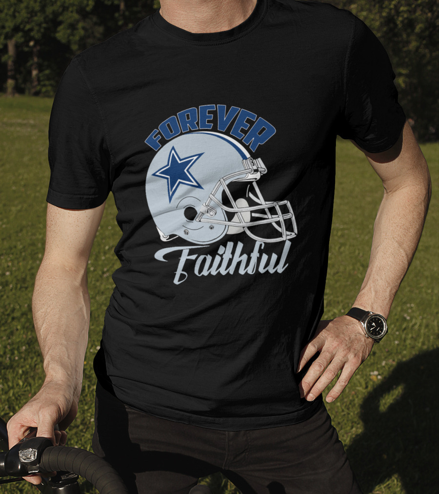 Forever Faithful Dallas Cowboy Helmet Star T-Shirt