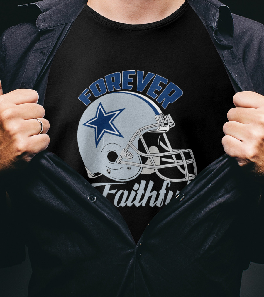 Forever Faithful Dallas Cowboy Helmet Star T-Shirt