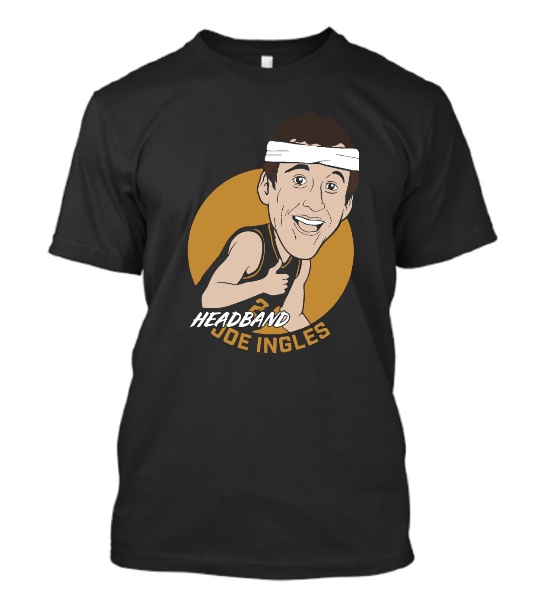 Headband Joe Ingles Cartoon Character With Headband And Thumbs Up Basketball Reference T-Shirt
