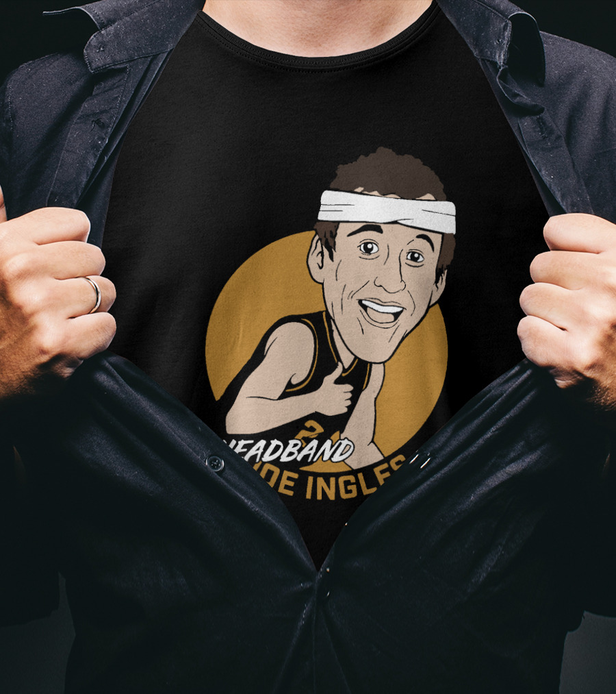 Headband Joe Ingles Cartoon Character With Headband And Thumbs Up Basketball Reference T-Shirt