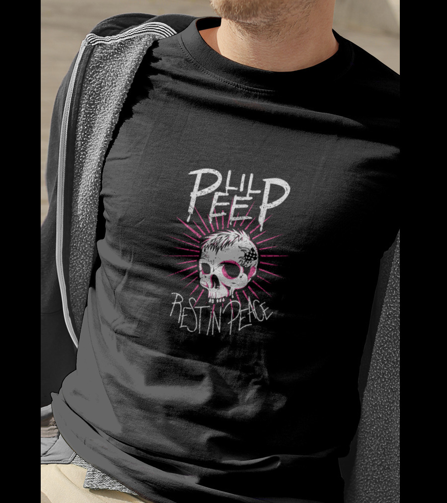 Lil Peep Rest In Peace Skull Fan Tribute T-Shirt