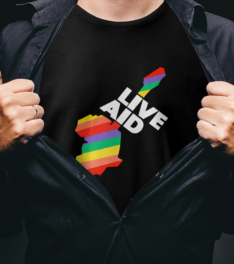 Live Aid 1985 Rainbow Africa Symbol T-Shirt