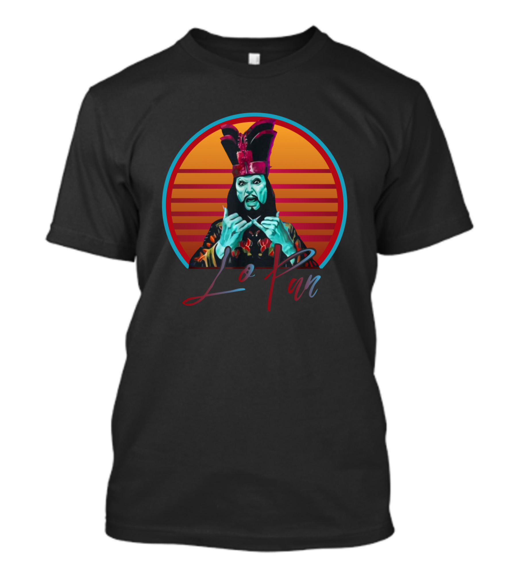 Lo Pan Big Trouble In Little China Retro Sunset Aesthetic T-Shirt