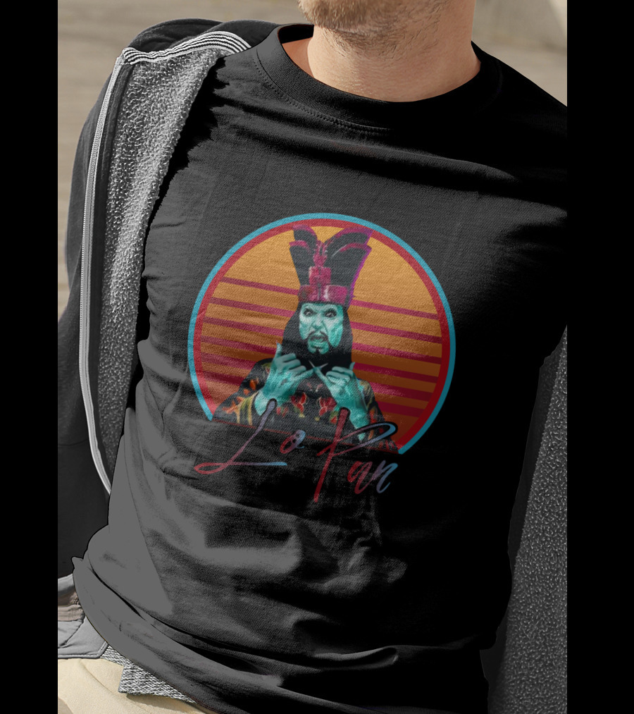 Lo Pan Big Trouble In Little China Retro Sunset Aesthetic T-Shirt