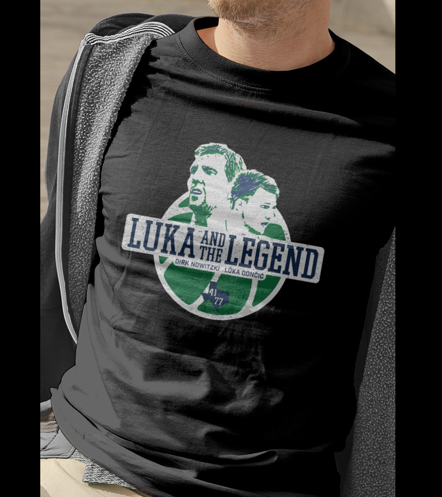 Luka And The Legend Dirk Nowitzki Luka Doncic 41 T-Shirt