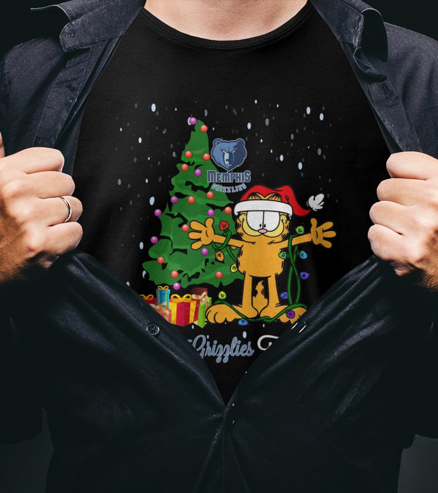 Memphis Grizzlies Christmas Garfield I Love Grizzlies This Big T-Shirt