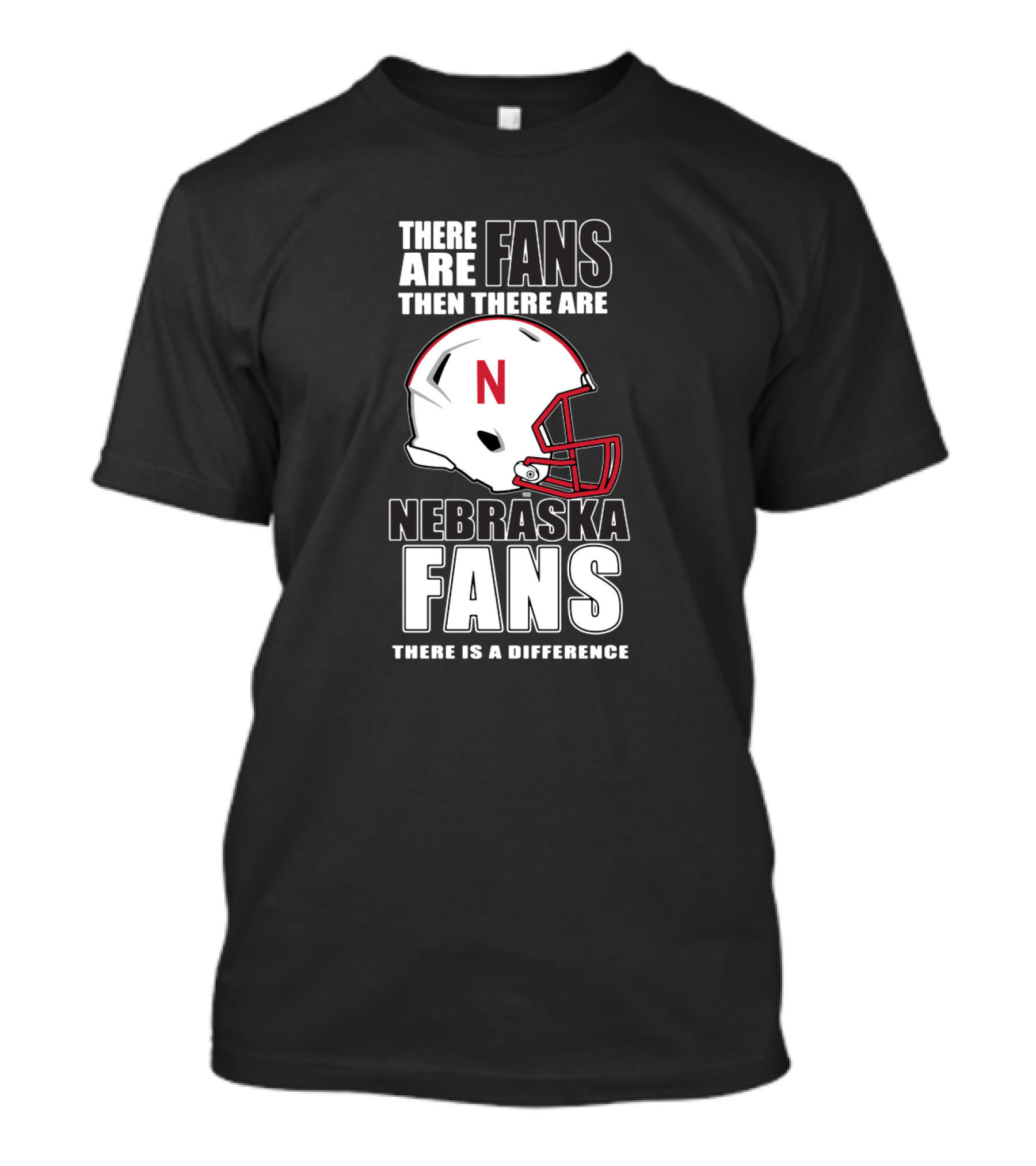 There Are Fans Then There Are Nebraska Fans There Is A Difference Football Helmet T-Shirt