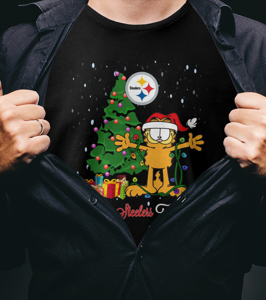 Pittsburgh Steelers Holiday Cheer I Love Steelers This Big Christmas Tree And Gifts T-Shirt