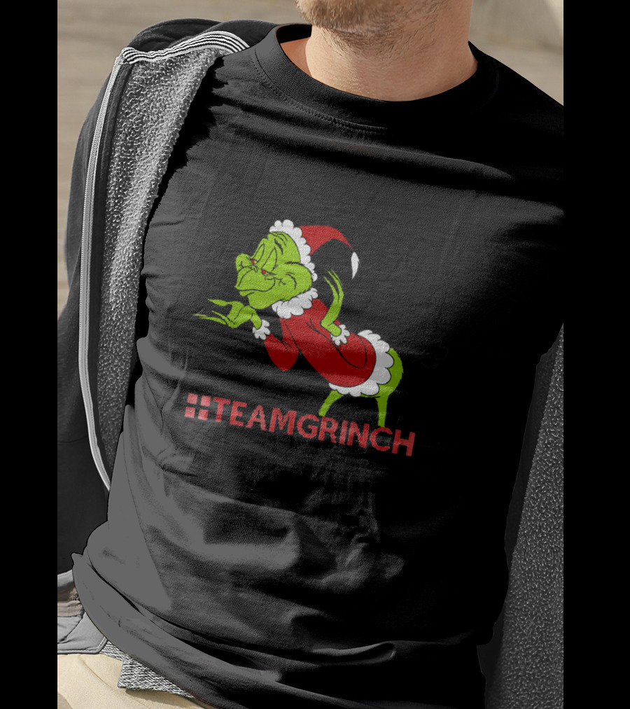 Team Grinch Resting Grinches Face Christmas T-Shirt