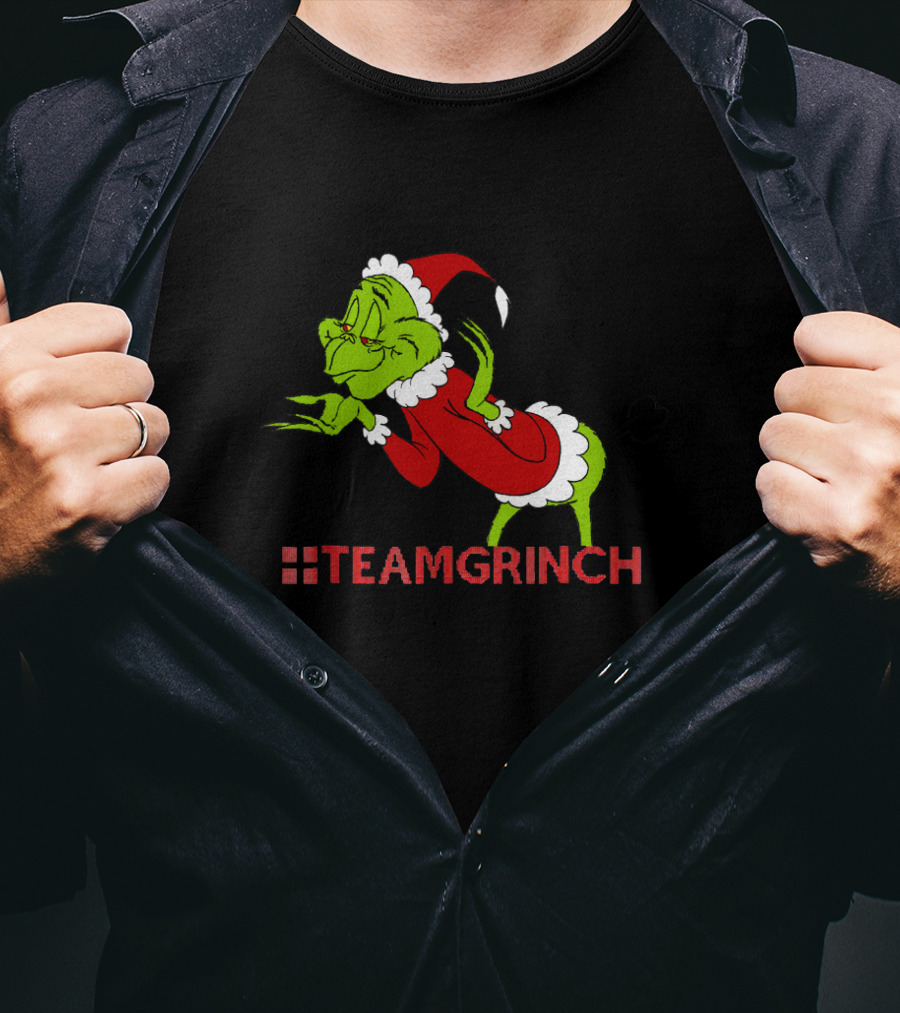 Team Grinch Resting Grinches Face Christmas T-Shirt