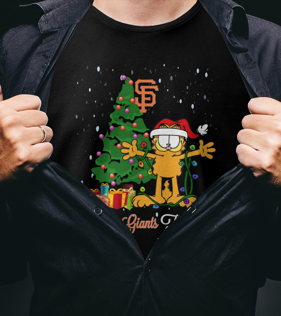 San Francisco Giants Christmas Garfield I Love Giants This Big T-Shirt