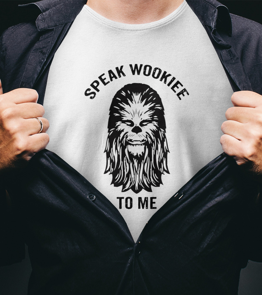 Speak Wookiee To Me Star Wars Chewbacca Iconic Head T-Shirt