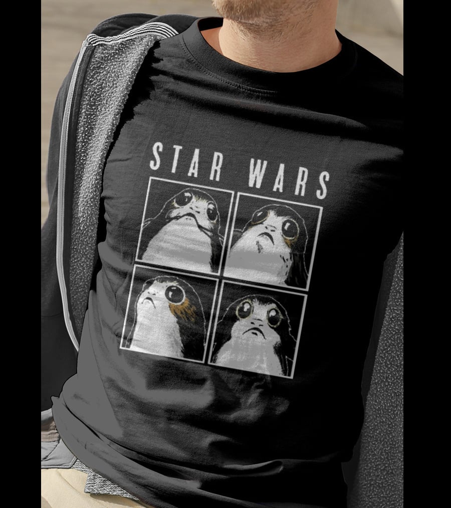 Star Wars The Last Jedi Porg Four Panel T-Shirt