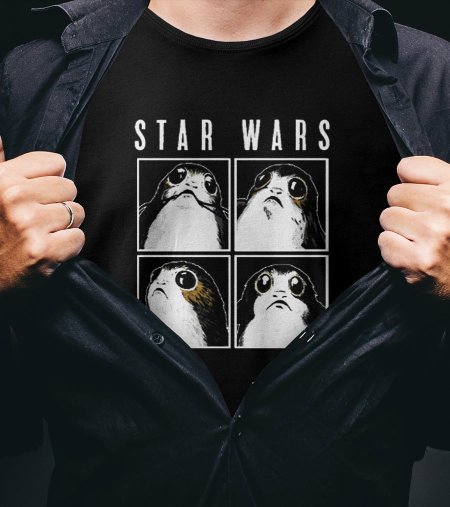Star Wars The Last Jedi Porg Four Panel T-Shirt