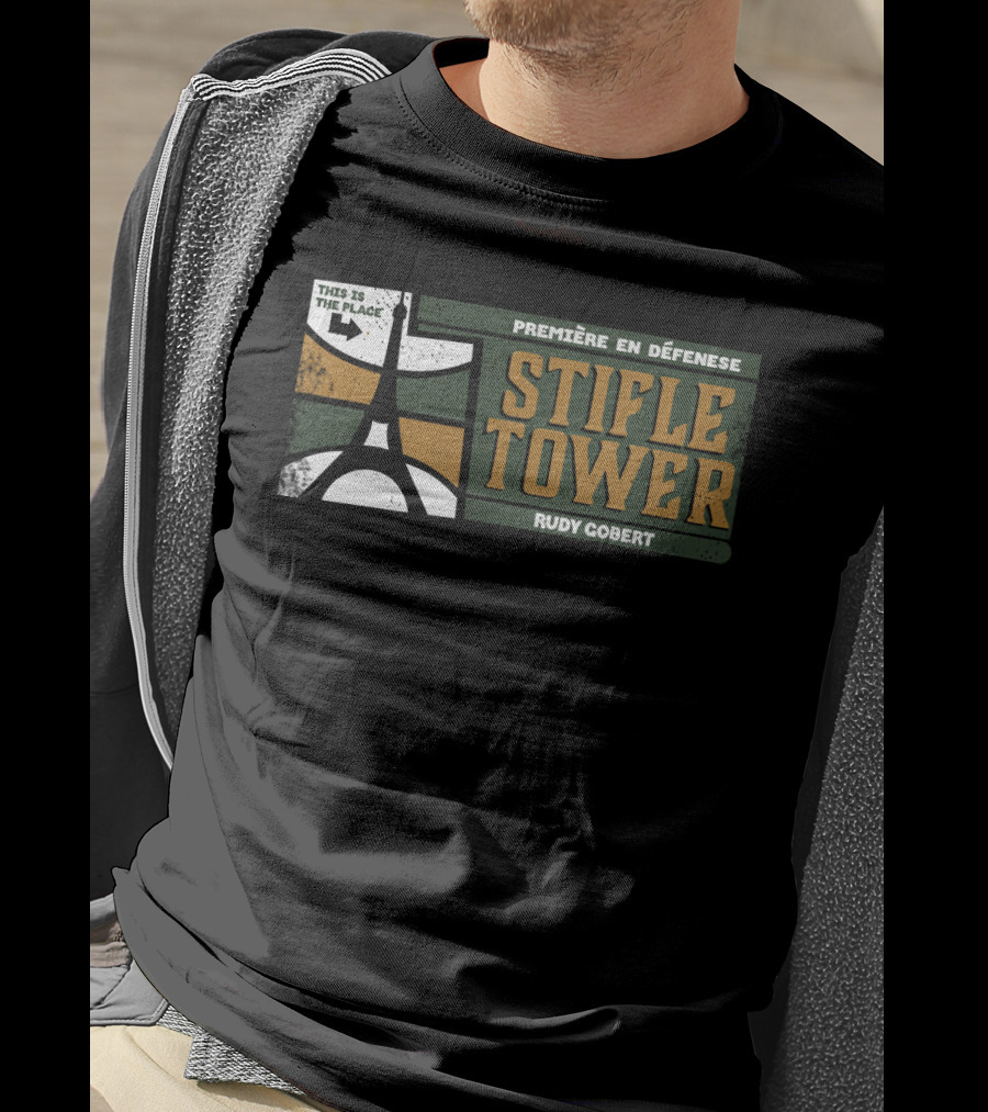 Stifle Tower Rudy Gobert Première En DEfense Basketball T-Shirt