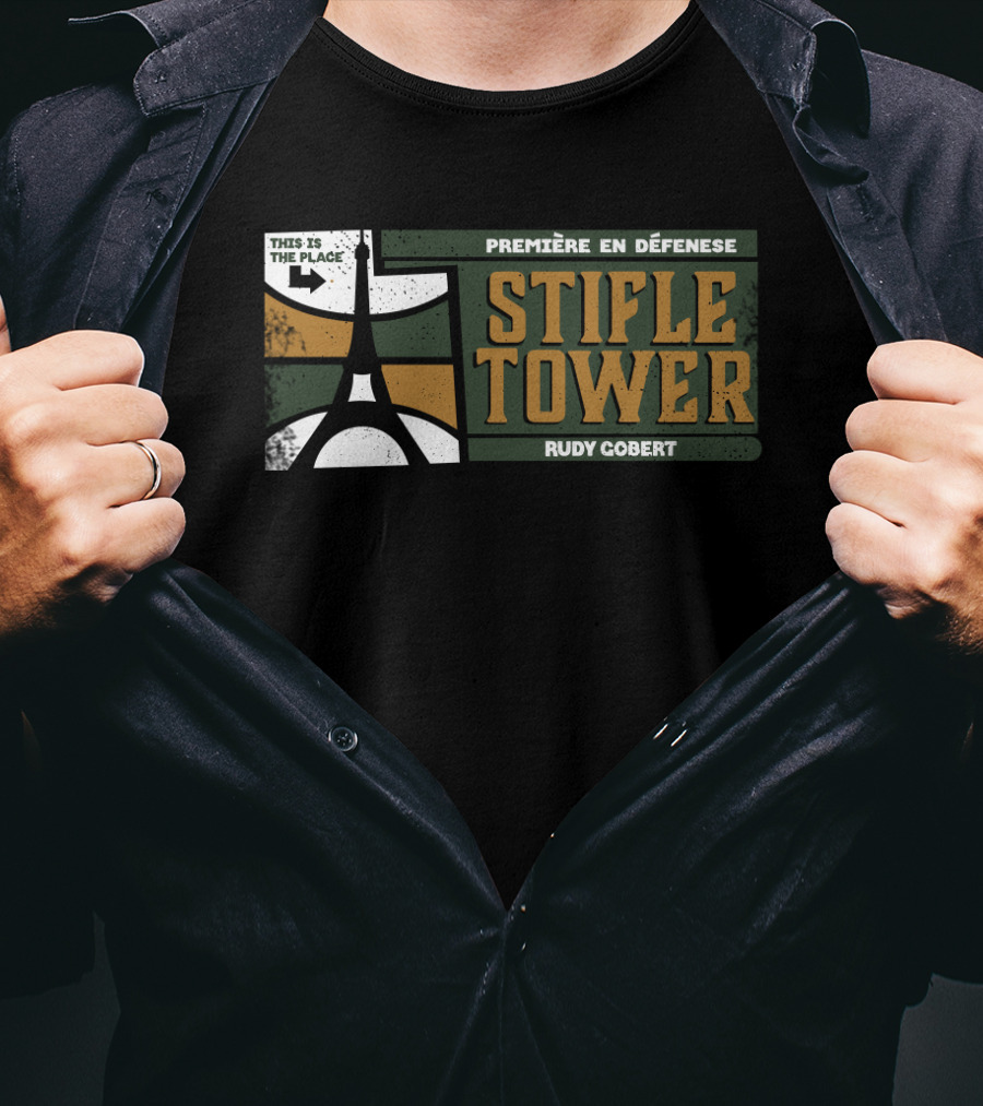 Stifle Tower Rudy Gobert Première En DEfense Basketball T-Shirt