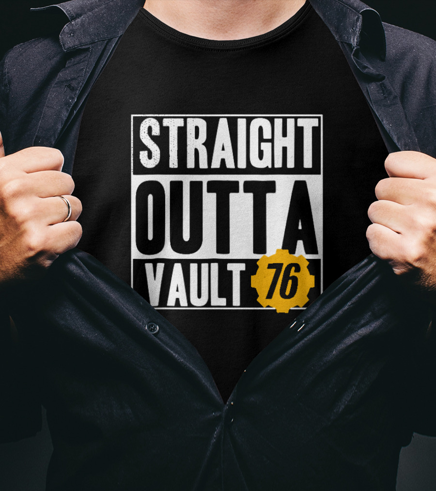 Straight Outta Vault 76 Fallout-Themed Gear T-Shirt
