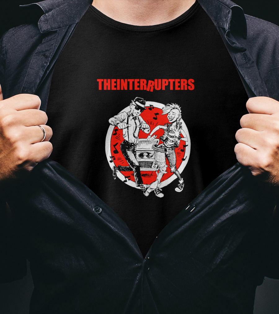 The Interrupters Ska Dance Party With Boombox And Musical Notes T-Shirt