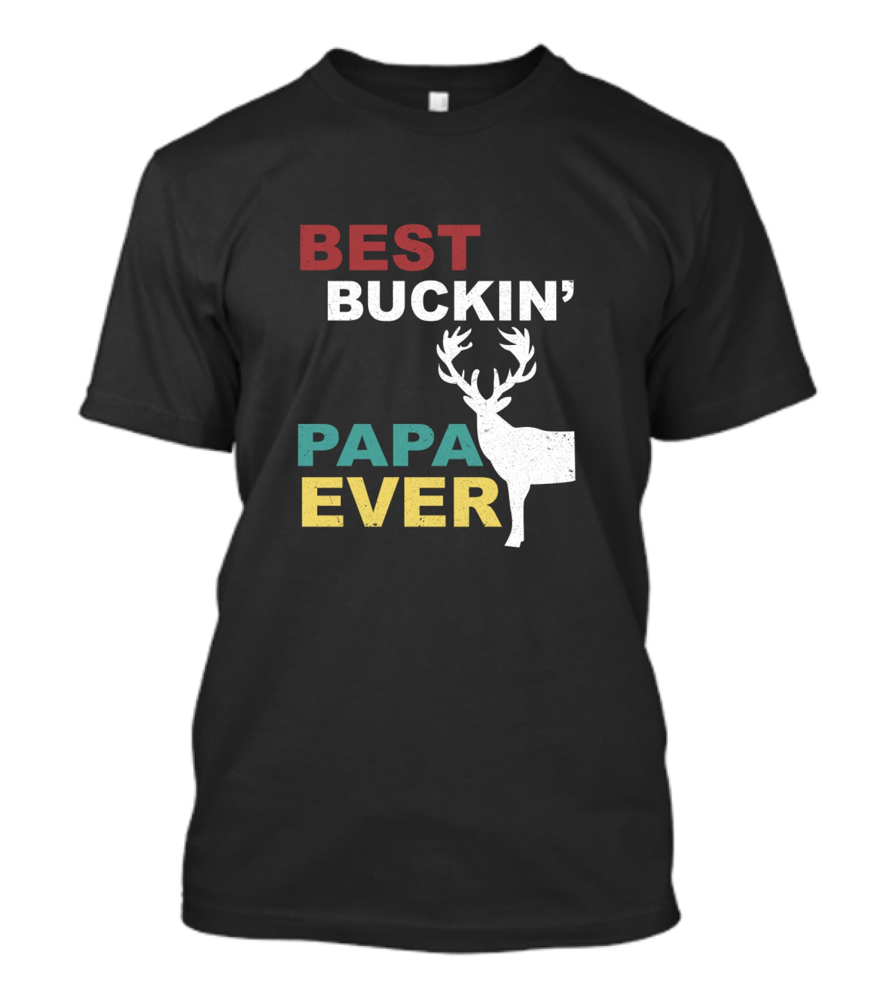 Best Buckin' Papa Ever Deer Antler T-Shirt