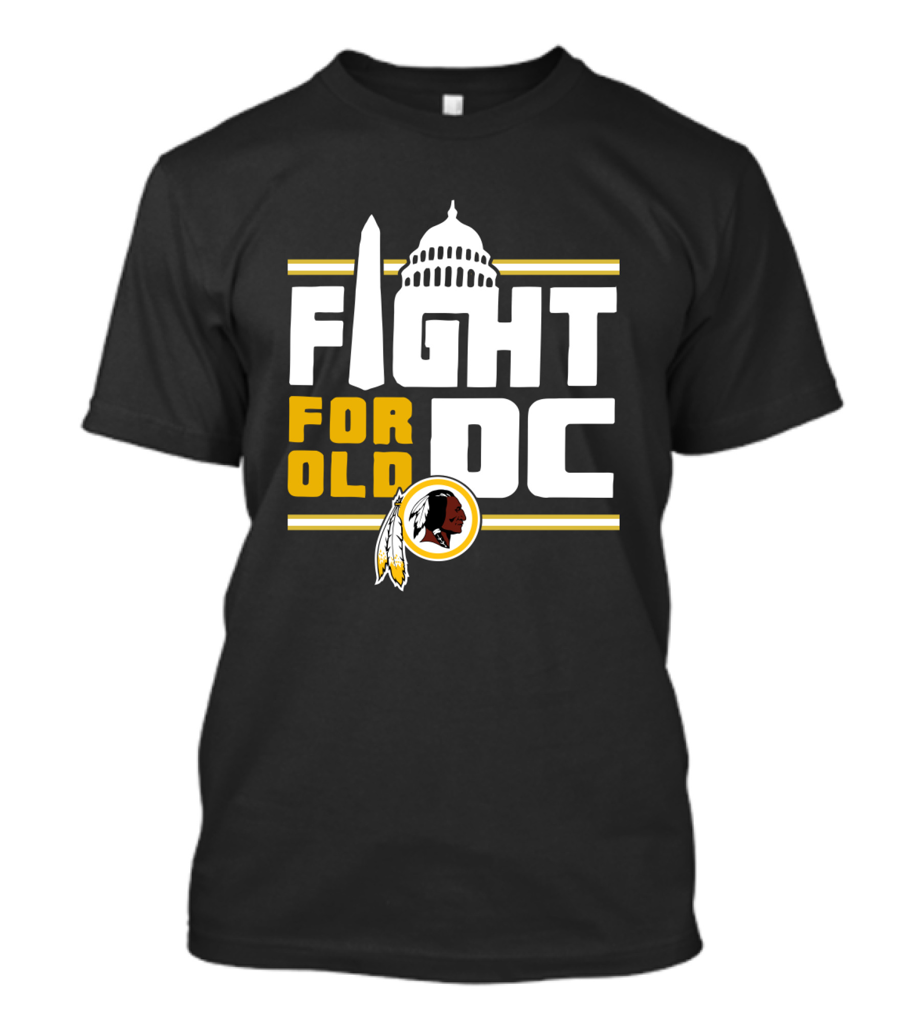 Fight For Old DC Washington Football Team Capitol Monument Iconic Feathers T-Shirt