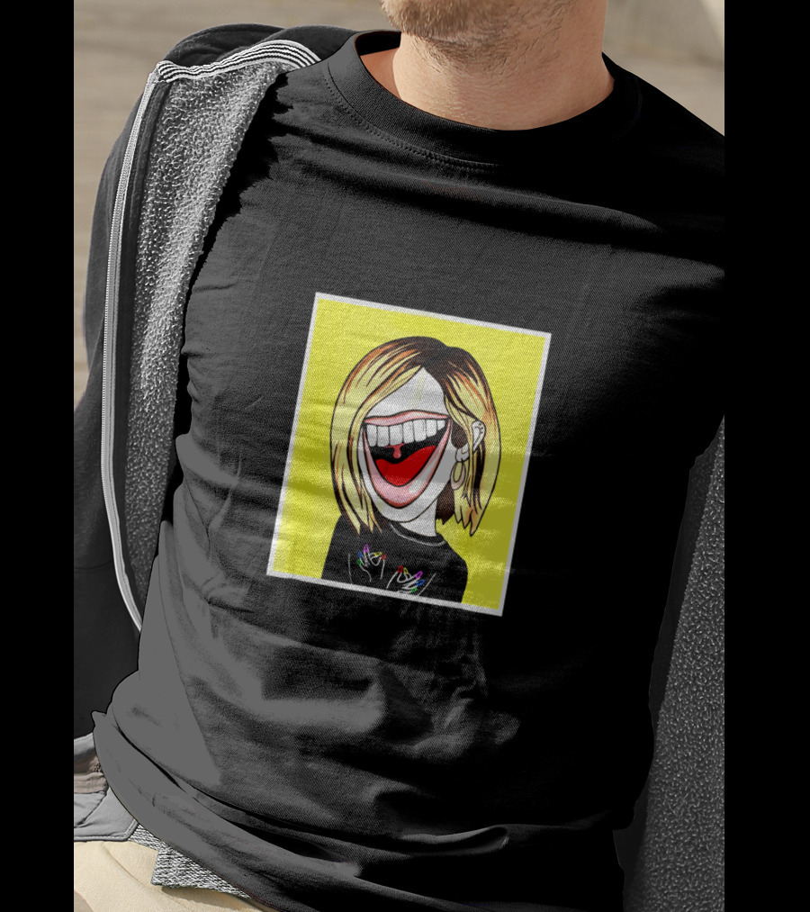 Gabbie Hanna Monster Meme Cartoon Style Yellow Background T-Shirt