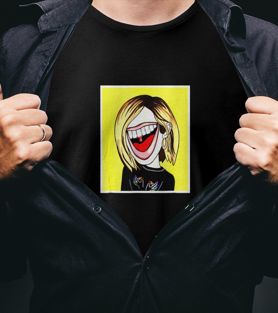 Gabbie Hanna Monster Meme Cartoon Style Yellow Background T-Shirt