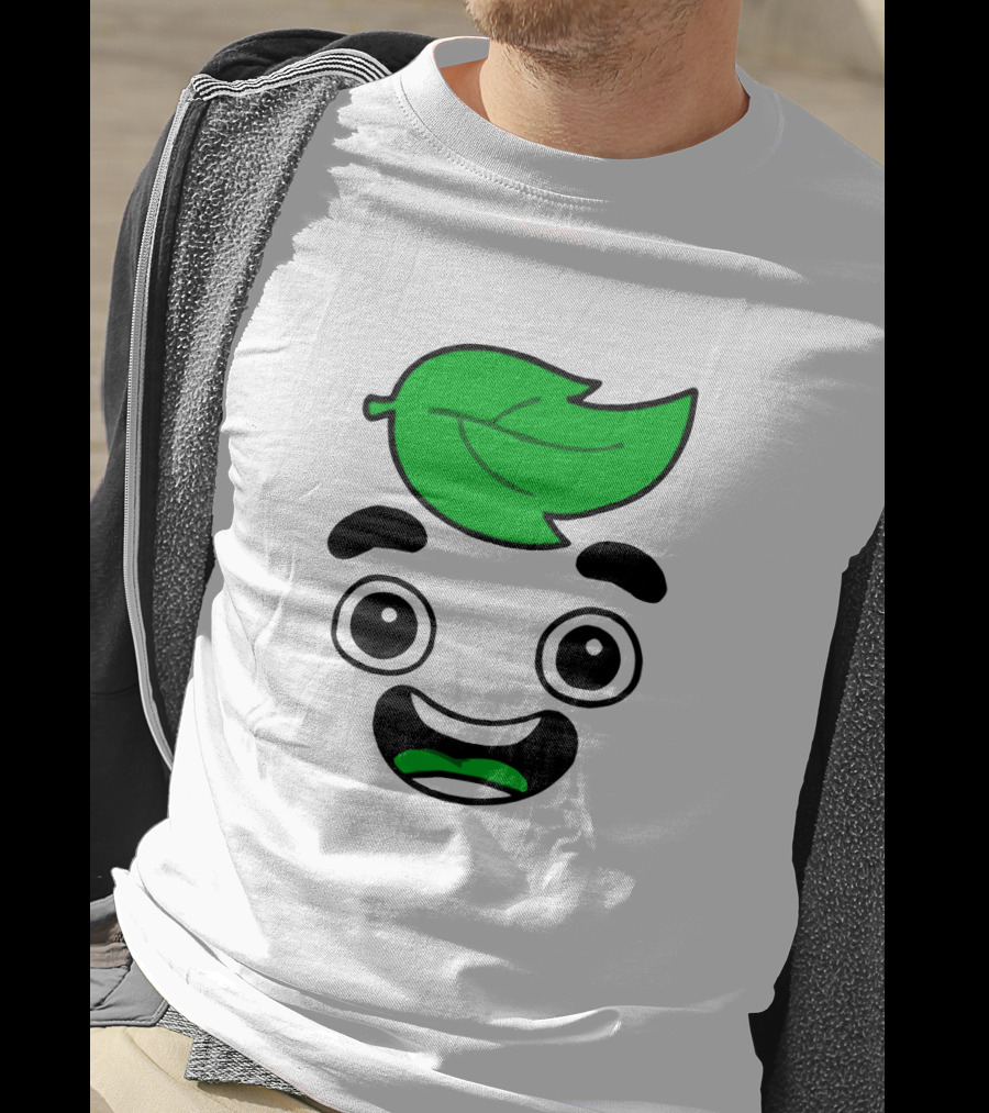 Guava Juice Leaf Head Character Face T-Shirt