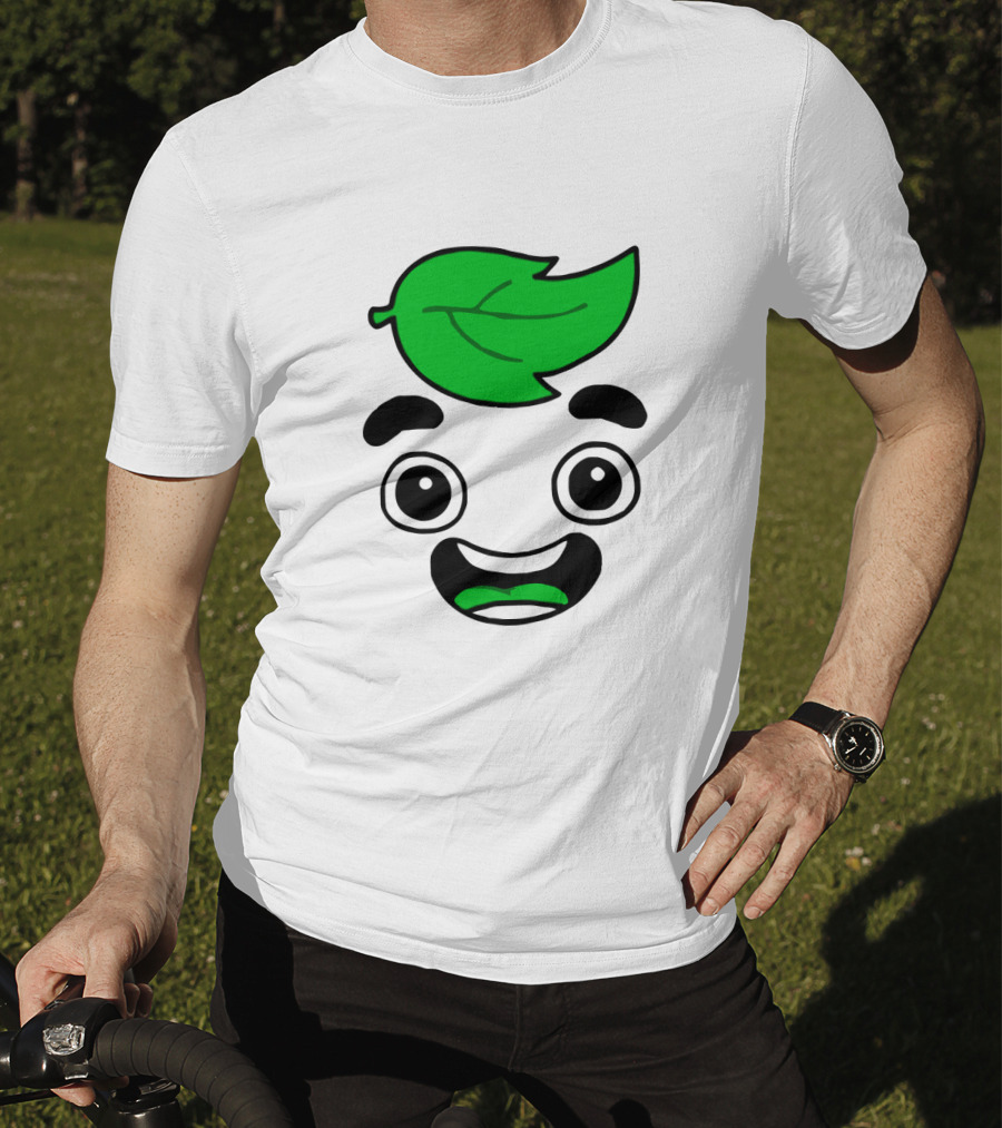Guava Juice Leaf Head Character Face T-Shirt