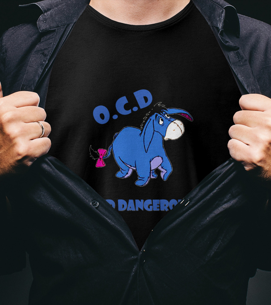 Yeah I've Got O.C.D Old Cranky And Dangerous Blue Donkey T-Shirt