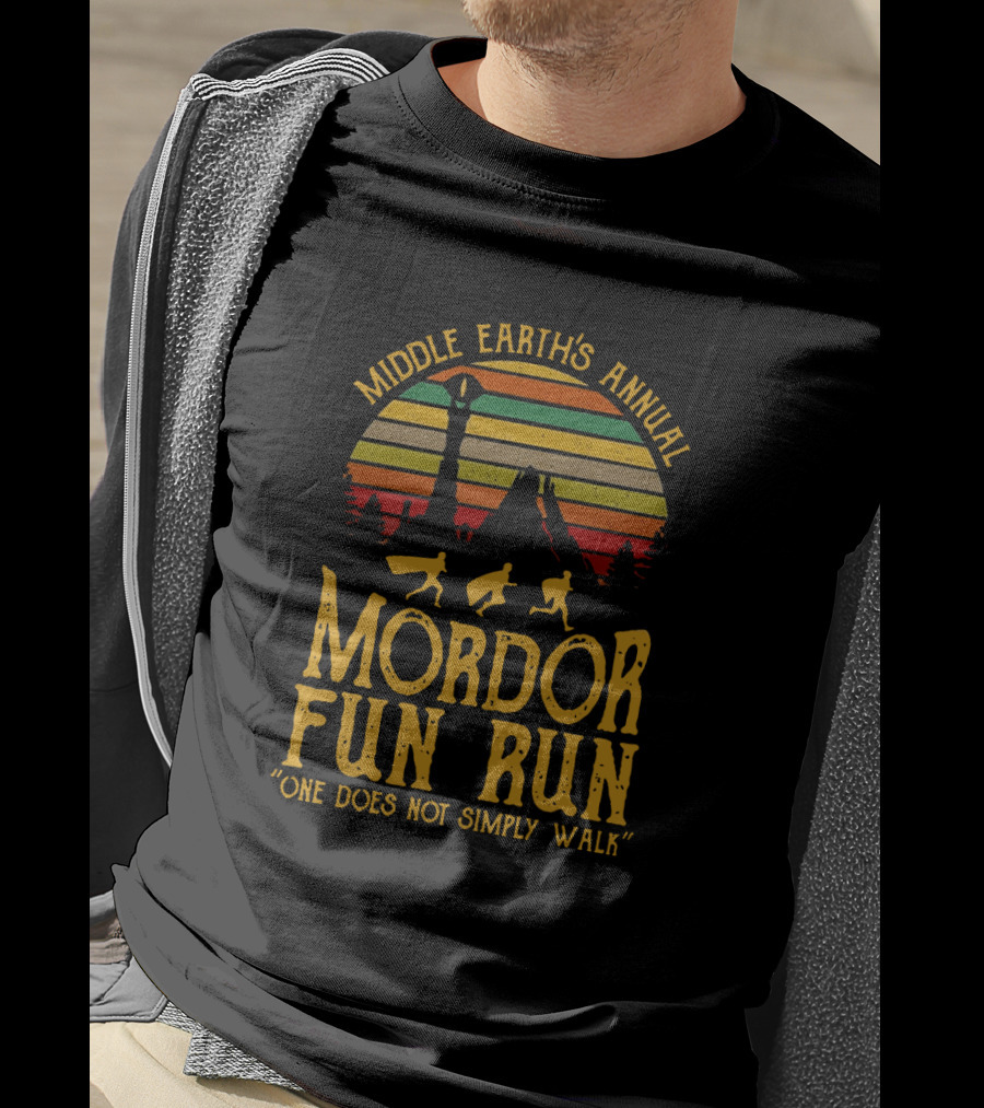 Middle Earth's Annual Mordor Fun Run One Does Not Simply Walk T-Shirt