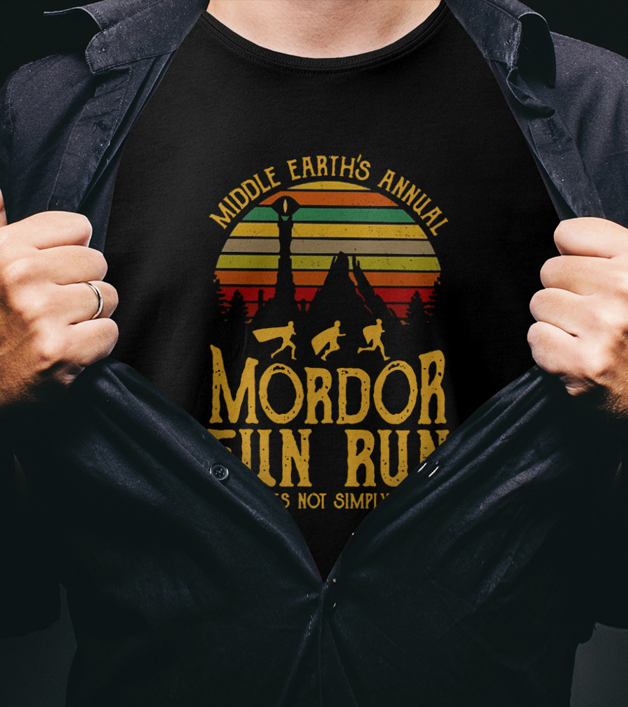 Middle Earth's Annual Mordor Fun Run One Does Not Simply Walk T-Shirt