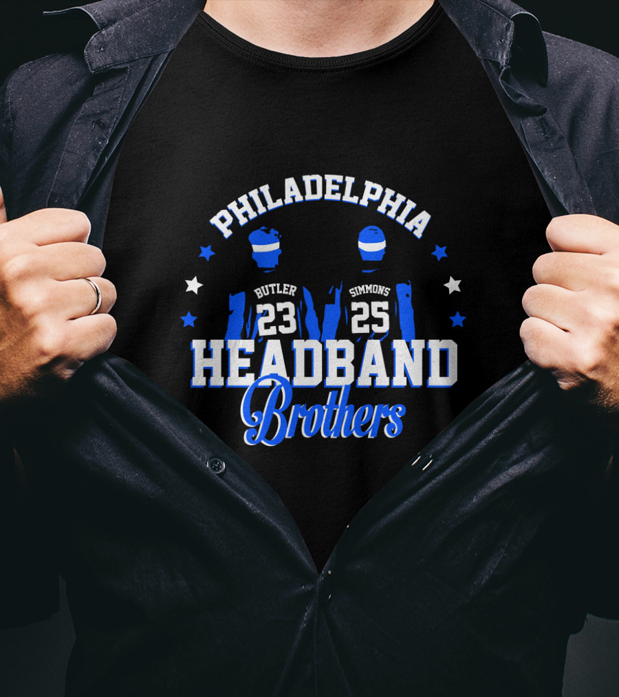 Philadelphia Butler Simmons 23 25 Headband Brothers T-Shirt