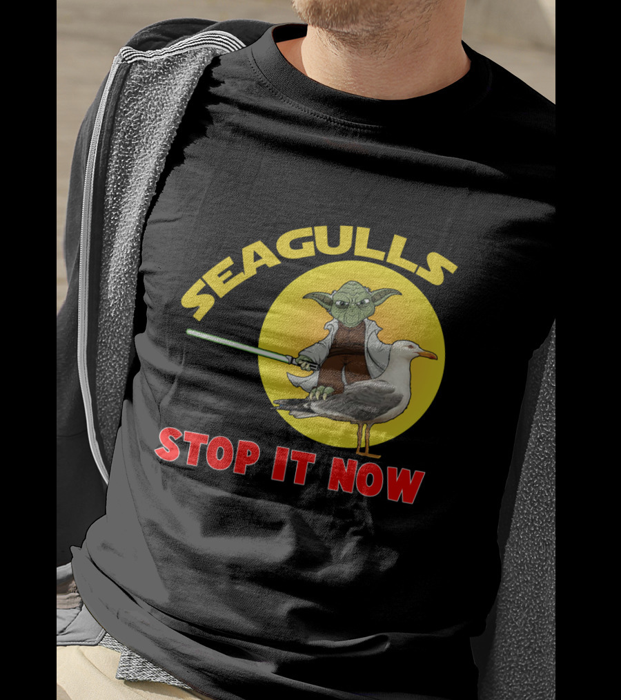 Seagulls Stop It Now Yoda Star Wars T-Shirt