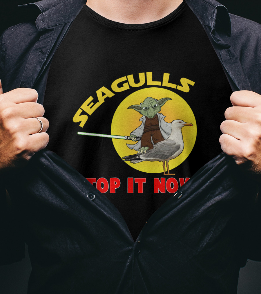 Seagulls Stop It Now Yoda Star Wars T-Shirt