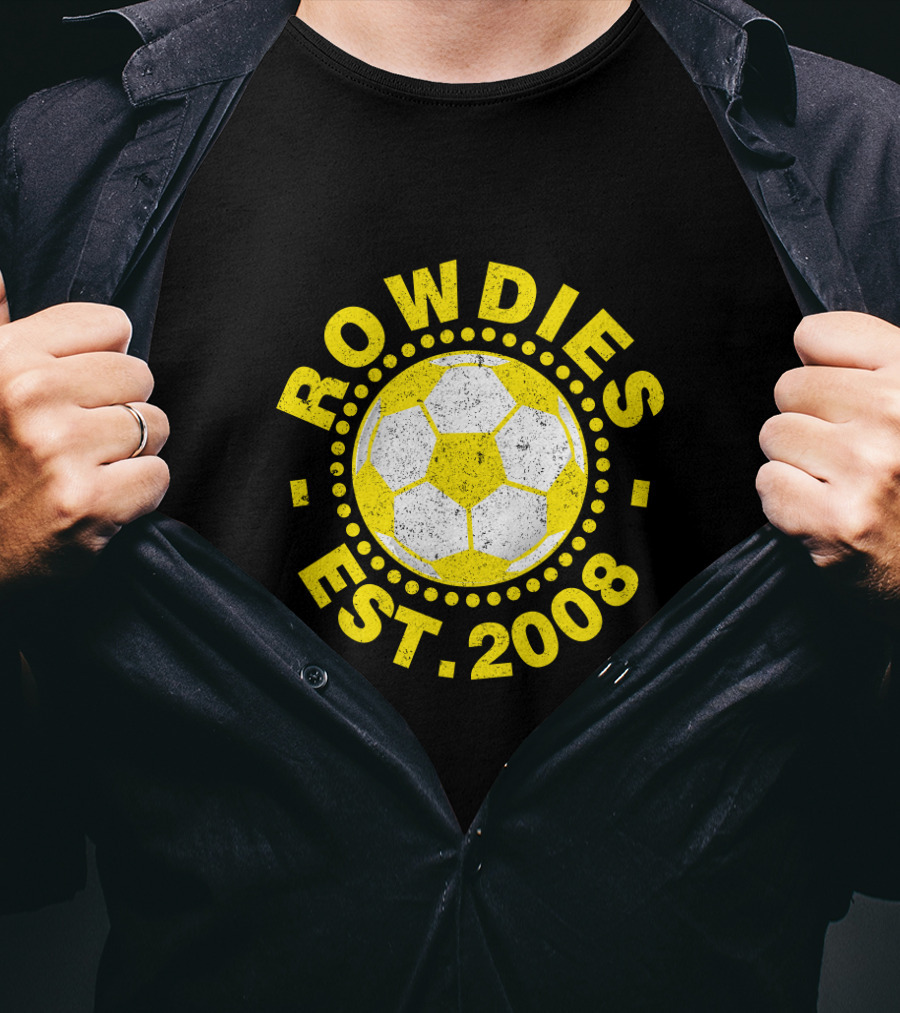 Rowdies Est 2008 Soccer Ball T-Shirt