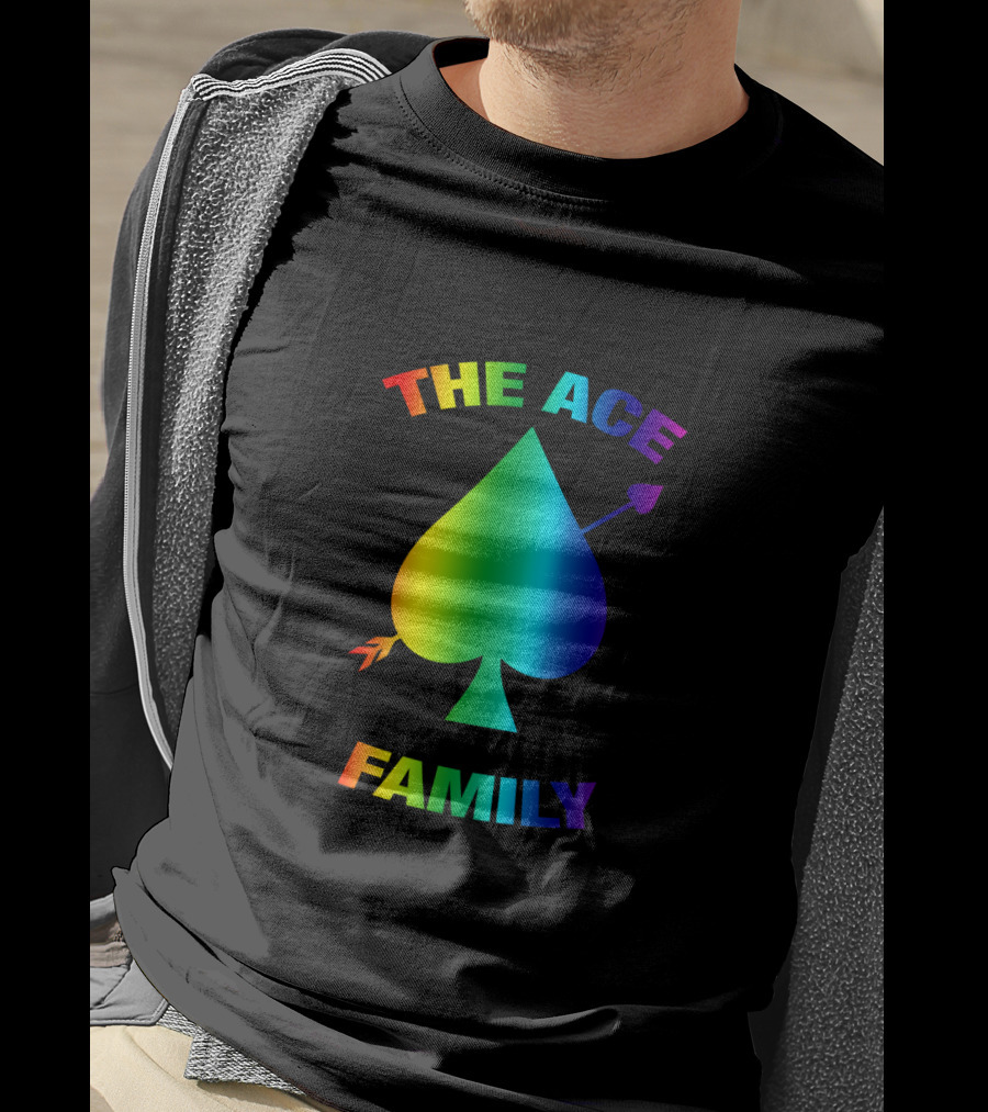 The Ace Family Rainbow Spade With Arrow T-Shirt