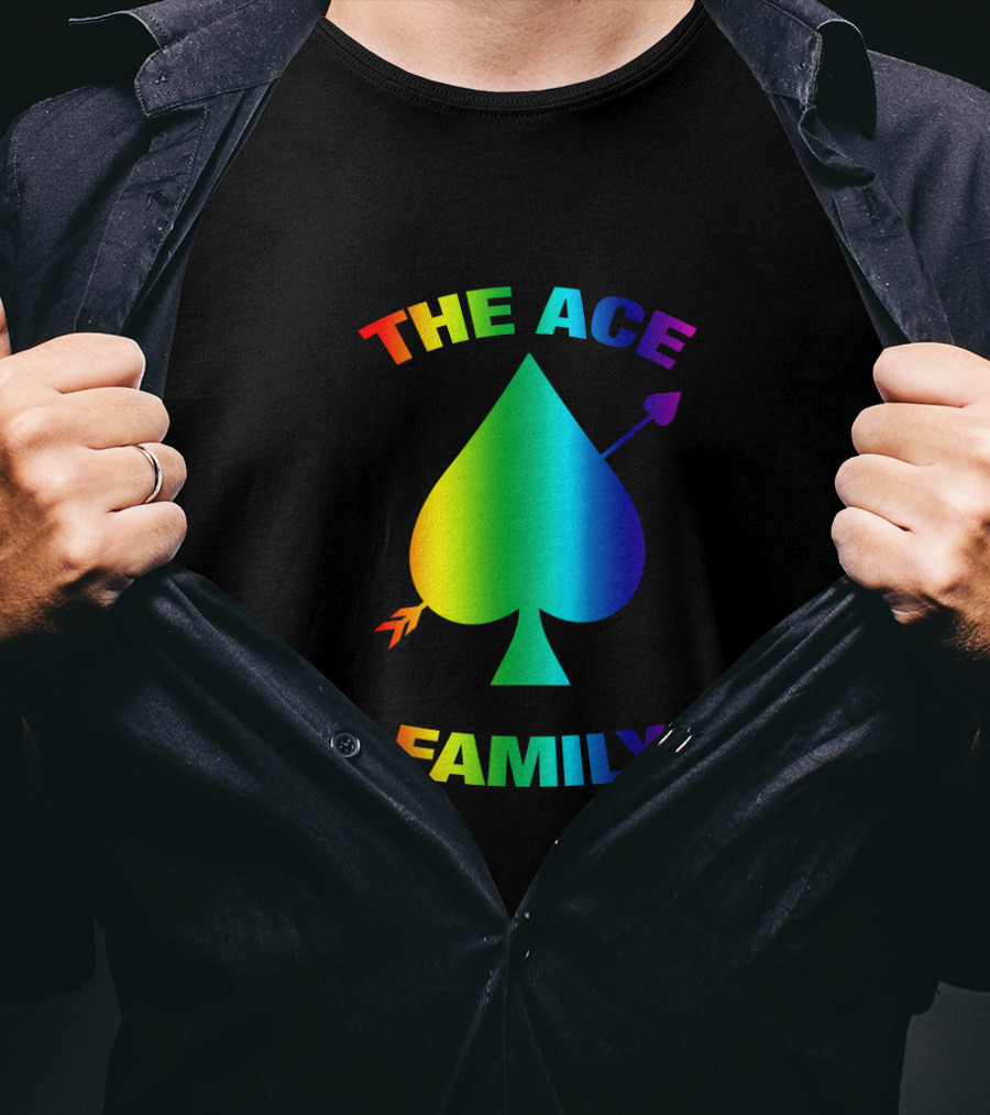 The Ace Family Rainbow Spade With Arrow T-Shirt