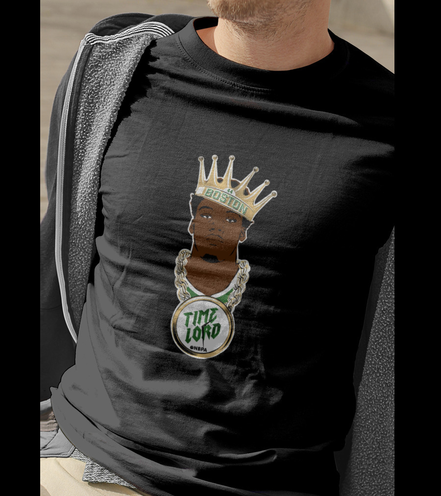 Boston Time Lord @Nbpa Crowned Basketball Chain T-Shirt
