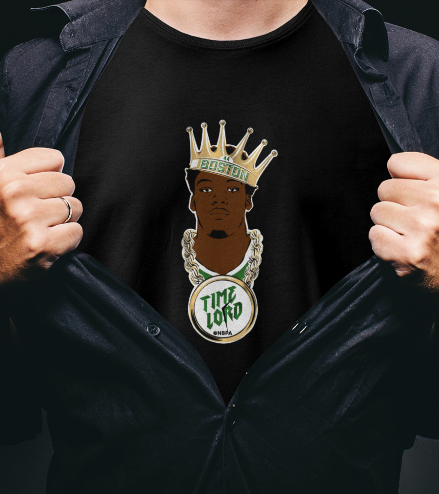 Boston Time Lord @Nbpa Crowned Basketball Chain T-Shirt