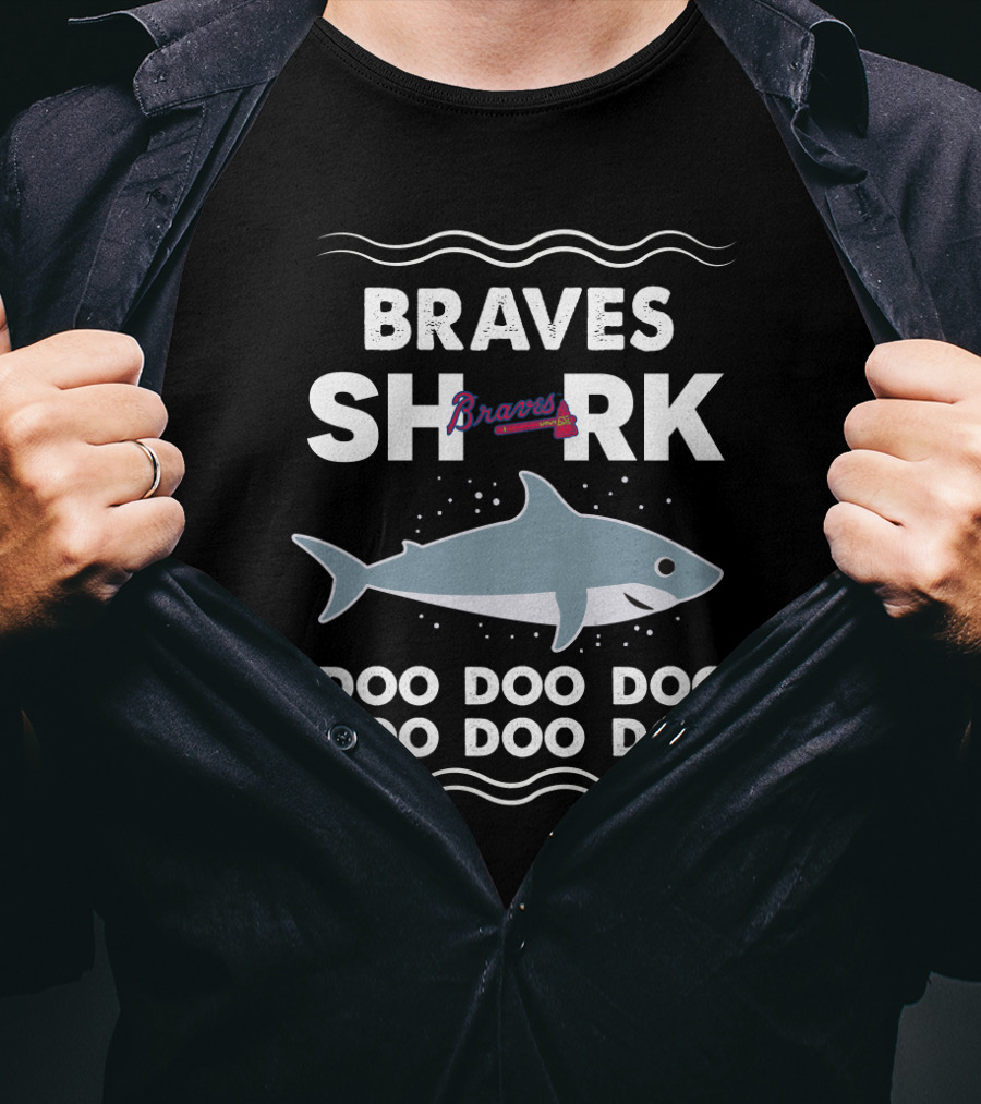 Braves Shark Doo Doo Doo Baseball Team T-Shirt