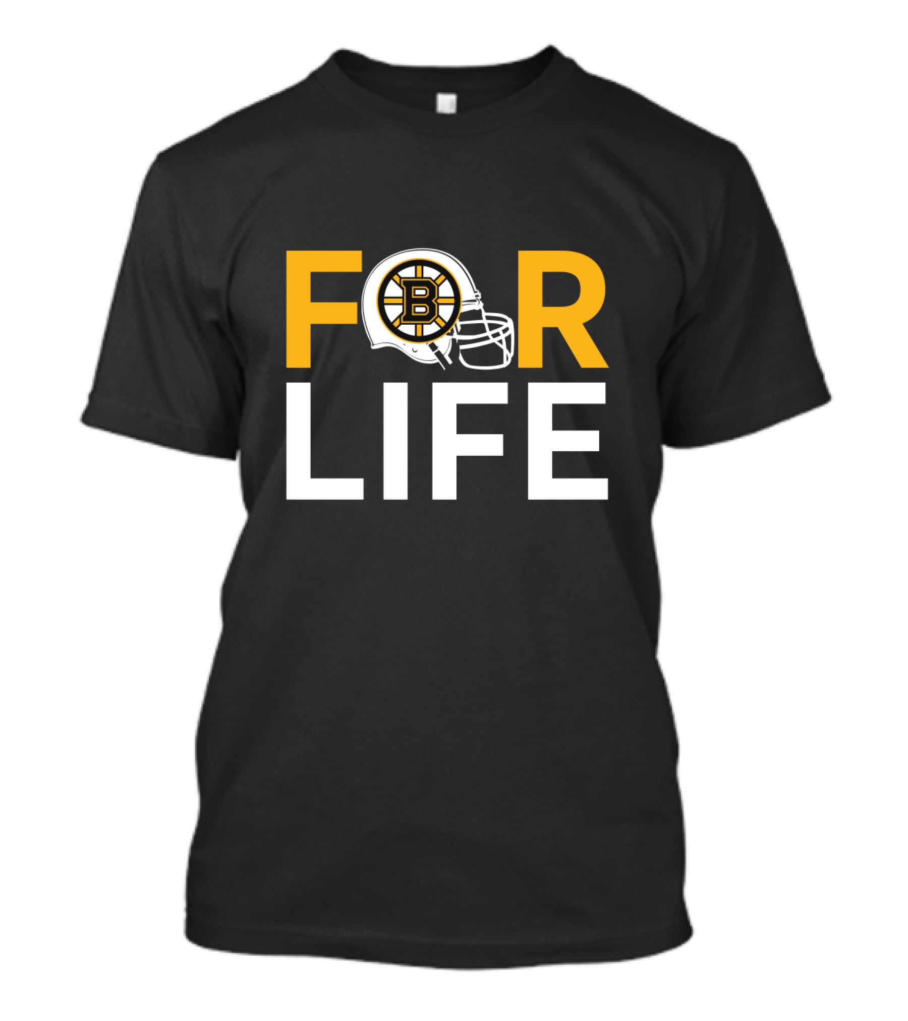 Boston Bruins Helmet For Life T-Shirt