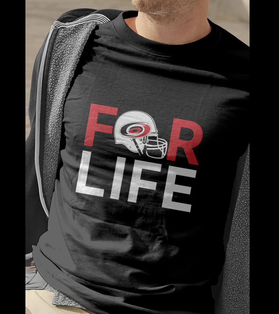 Carolina Hurricanes Helmet Logo For Life T-Shirt