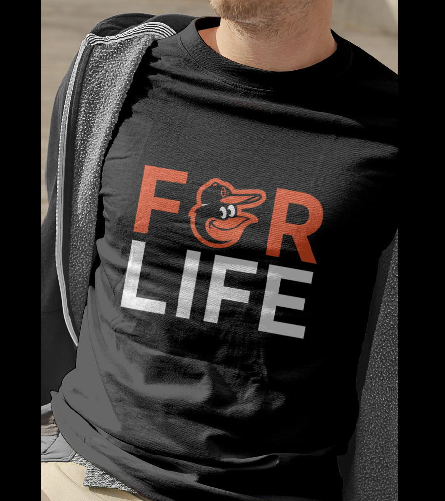 For Life Baltimore Orioles Fans Iconic Logo Motivation T-Shirt