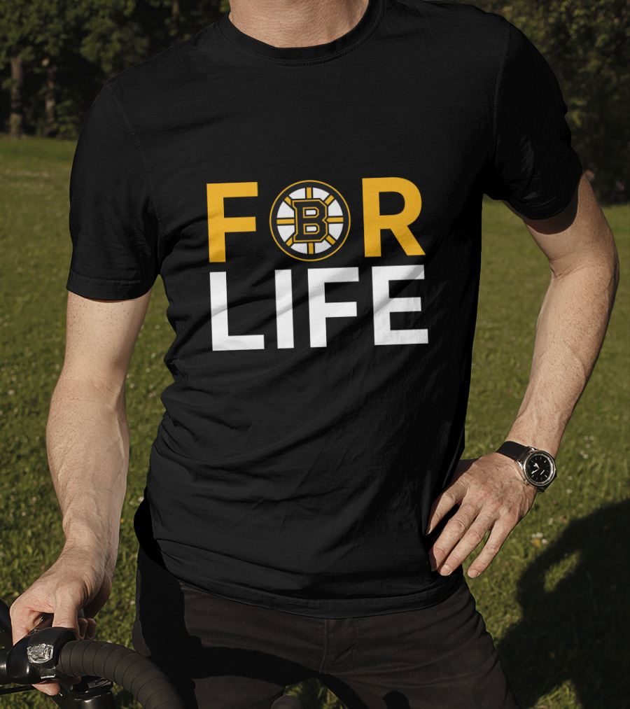 Boston Bruins 'For Life' Fan Loyalty Emblem T-Shirt