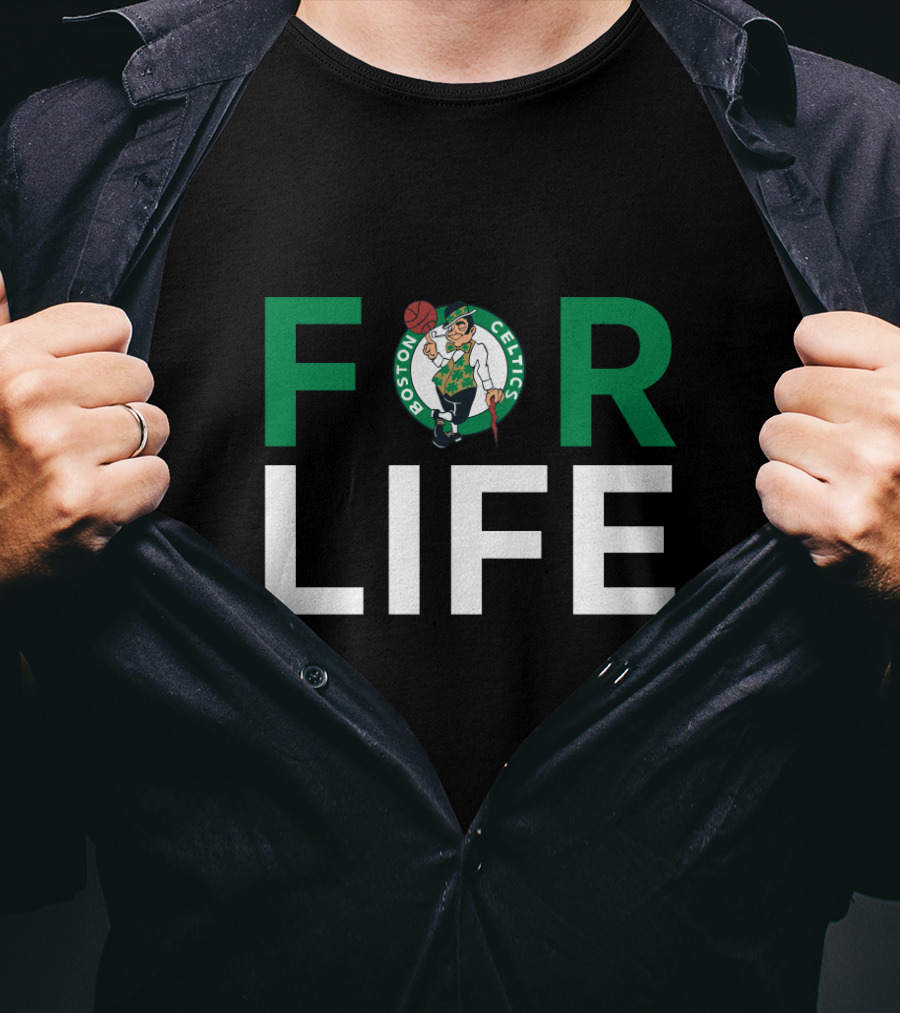 Boston Celtics Logo For Life Fan Loyalty Statement T-Shirt