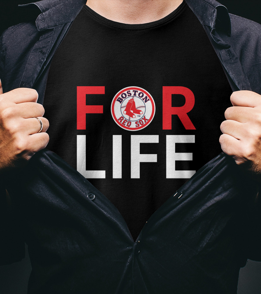 Boston Red Sox For Life Fan Loyalty Emblem T-Shirt