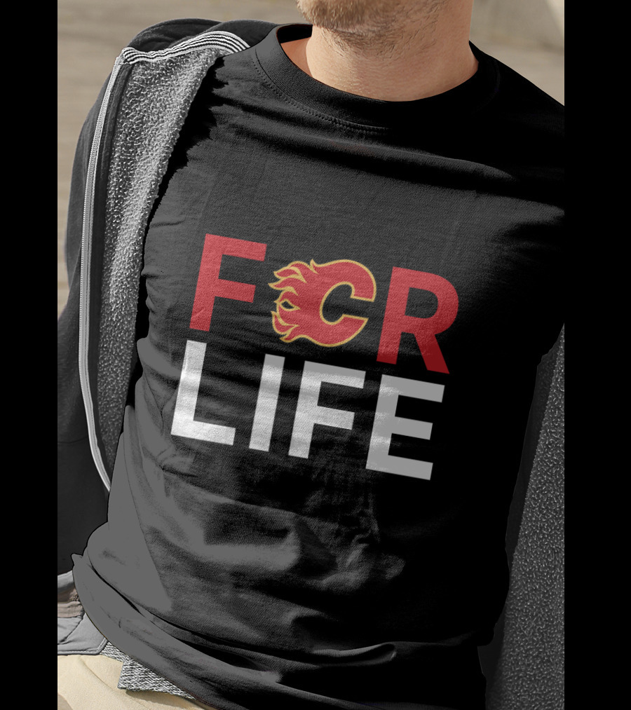 Calgary Flames Forever For Life Fans NHL Hockey T-Shirt