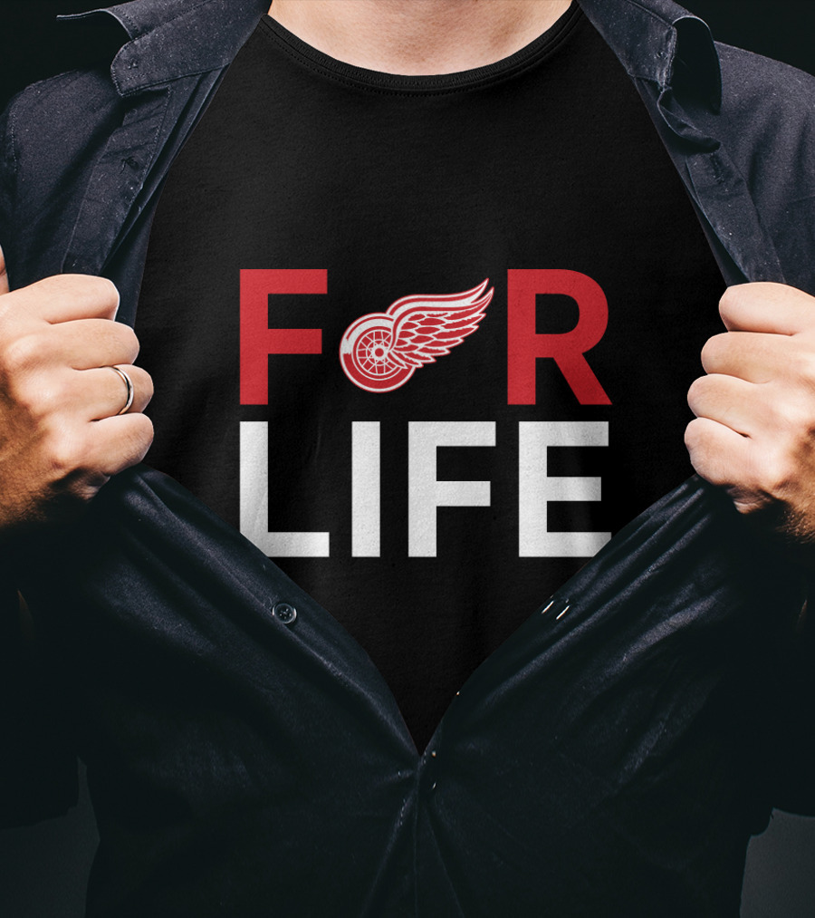 Detroit Red Wings Fans For Life Winged Wheel T-Shirt