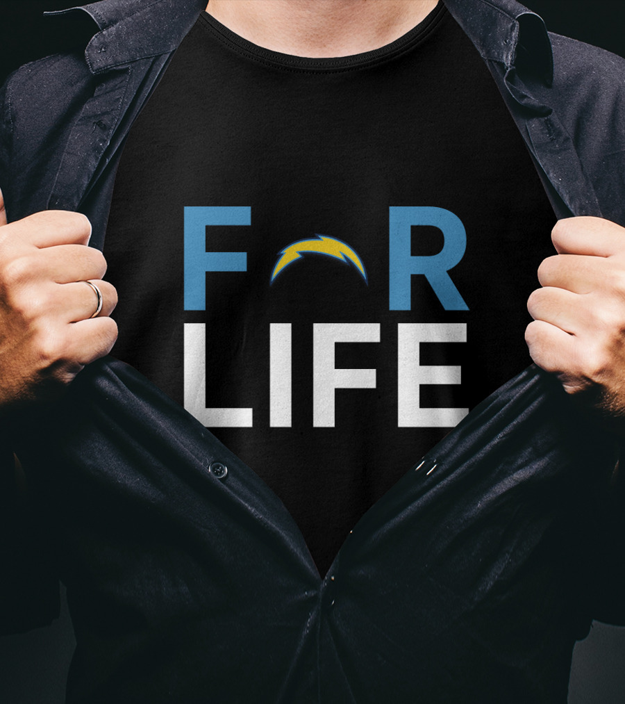 For Life Los Angeles Chargers Fans Bolt T-Shirt