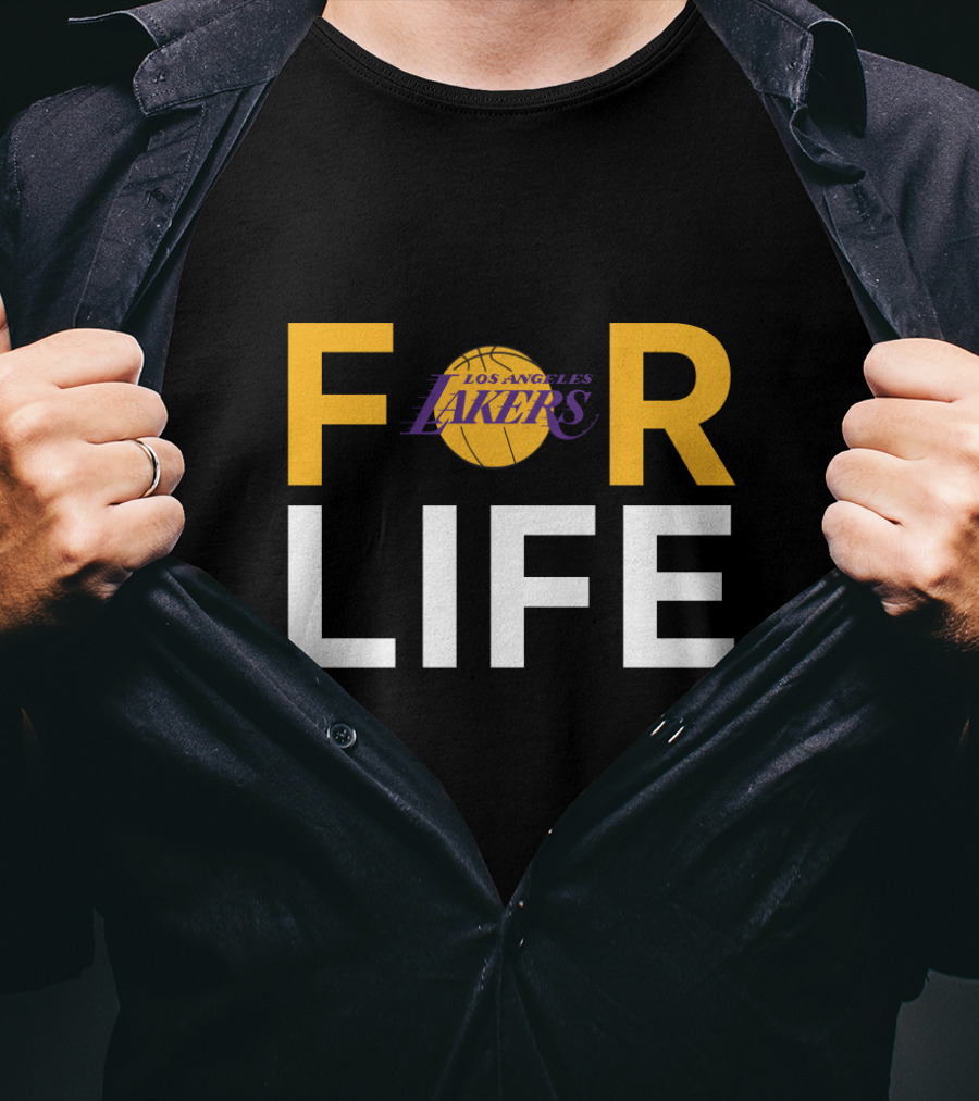 For Life Los Angeles Lakers Basketball Fans T-Shirt
